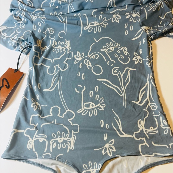 NWT CRISTINA MARTINEZ OFF THE SHOULDER BODYSUIT SIZE S - Picture 4 of 6